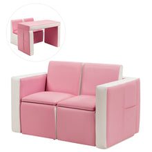 Load image into Gallery viewer, Gymax Multi-functional Kids Sofa Table Chair Set 2 Seat Couch Furniture W/Storage Box