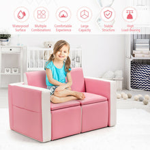Load image into Gallery viewer, Gymax Multi-functional Kids Sofa Table Chair Set 2 Seat Couch Furniture W/Storage Box