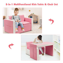 Load image into Gallery viewer, Gymax Multi-functional Kids Sofa Table Chair Set 2 Seat Couch Furniture W/Storage Box