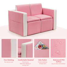 Load image into Gallery viewer, Gymax Multi-functional Kids Sofa Table Chair Set 2 Seat Couch Furniture W/Storage Box
