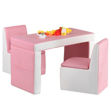 Load image into Gallery viewer, Gymax Multi-functional Kids Sofa Table Chair Set 2 Seat Couch Furniture W/Storage Box