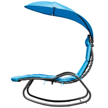 Load image into Gallery viewer, Gymax Patio Lounge Chair Chaise Garden w/ Steel Frame Cushion Canopy Turquoise