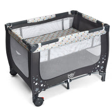 Load image into Gallery viewer, Gymax Portable Baby Playard Playpen Nursery Center w/ Mattress Foldable Design Grey