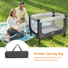 Load image into Gallery viewer, Gymax Portable Baby Playard Playpen Nursery Center w/ Mattress Foldable Design Grey
