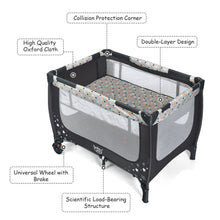 Load image into Gallery viewer, Gymax Portable Baby Playard Playpen Nursery Center w/ Mattress Foldable Design Grey