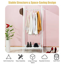 Load image into Gallery viewer, Gymax A-Frame Wood Garment Rack Clothing Hanging Rack w/Storage Shelf Entryway Bedroom