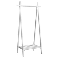 Load image into Gallery viewer, Gymax A-Frame Wood Garment Rack Clothing Hanging Rack w/Storage Shelf Entryway Bedroom
