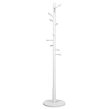 Load image into Gallery viewer, Gymax Wooden Coat Rack Stand Entryway Hall Tree 2 Adjustable Height w/ 10 Hooks White