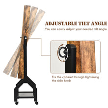 Load image into Gallery viewer, Gymax Vintage Jewelry Armoire Cabinet Mirrored Lockable Organizer With Shelf & Wheels