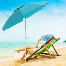 Load image into Gallery viewer, Gymax 6.5Ft Beach Umbrella w/ Tilt Mechanism Sand Anchor Carrying Bag