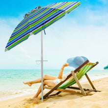 Load image into Gallery viewer, Gymax 6.5Ft Beach Umbrella w/ Tilt Mechanism Sand Anchor Carrying Bag