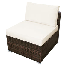 Load image into Gallery viewer, Gymax 5PCS Outdoor Furniture Set Patio Rattan Armless Chair & Ottoman w/ Cushion