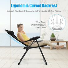 Load image into Gallery viewer, Gymax 4PC Folding Chairs Adjustable Reclining Chairs with Headrest Patio Garden Black