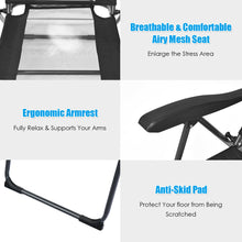 Load image into Gallery viewer, Gymax 4PC Folding Chairs Adjustable Reclining Chairs with Headrest Patio Garden Black