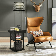 Load image into Gallery viewer, Gymax Floor Lamp End Table Modern Nightstand Bedside Desk w/ USB Charging Ports Shelves
