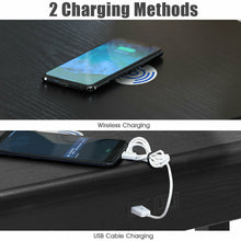 Load image into Gallery viewer, Gymax Floor Lamp End Table Modern Nightstand Bedside Desk w/ USB Charging Ports Shelves