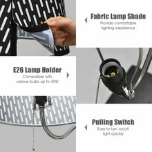 Load image into Gallery viewer, Gymax Floor Lamp End Table Modern Nightstand Bedside Desk w/ USB Charging Ports Shelves