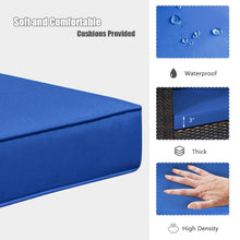 Load image into Gallery viewer, Gymax 3PCS Patio Wicker Rattan Conversation Set Outdoor Furniture Set w/ Cushion