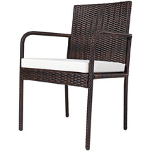 Load image into Gallery viewer, Gymax Set of 4 Rattan Wicker Dining Chairs Patio Outdoor w/ Cushion Armrest
