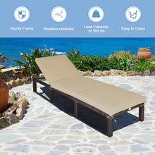 Load image into Gallery viewer, Gymax 2 PCS Patio Rattan Chaise Lounge Chair Recliner Outdoor w/ 6 Positions Cushion