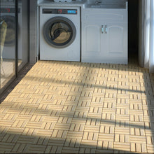 Load image into Gallery viewer, Gymax 10PCS 12'' x 12'' Acacia Wood Deck Tiles Interlocking Patio Pavers Check Pattern
