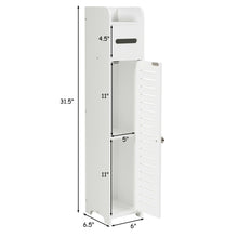 Load image into Gallery viewer, Gymax Small Bathroom Storage Corner Floor Cabinet Toilet Paper Holder Bath Organizer