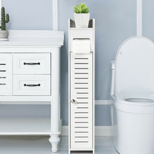 Load image into Gallery viewer, Gymax Small Bathroom Storage Corner Floor Cabinet Toilet Paper Holder Bath Organizer