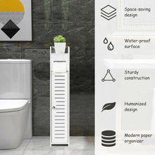 Load image into Gallery viewer, Gymax Small Bathroom Storage Corner Floor Cabinet Toilet Paper Holder Bath Organizer