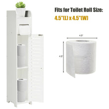 Load image into Gallery viewer, Gymax Small Bathroom Storage Corner Floor Cabinet Toilet Paper Holder Bath Organizer