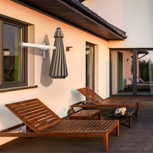 Load image into Gallery viewer, Gymax 8FT Patio Wall Mounted Cantilever Umbrella Parsol w/ Adjustable Pole Tan