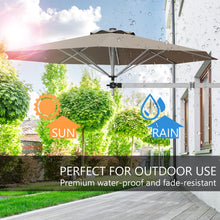 Load image into Gallery viewer, Gymax 8FT Patio Wall Mounted Cantilever Umbrella Parsol w/ Adjustable Pole Tan
