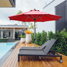 Load image into Gallery viewer, Gymax 9Ft Patio Outdoor Umbrella Market Table Umbrella w/ Crank 8 Ribs Burgundy