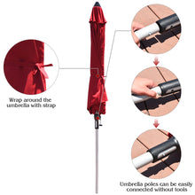 Load image into Gallery viewer, Gymax 9Ft Patio Outdoor Umbrella Market Table Umbrella w/ Crank 8 Ribs Burgundy