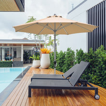 Load image into Gallery viewer, Gymax 9Ft Patio Outdoor Umbrella Market Table Umbrella w/ Crank 8 Ribs Beige
