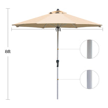 Load image into Gallery viewer, Gymax 9Ft Patio Outdoor Umbrella Market Table Umbrella w/ Crank 8 Ribs Beige