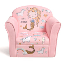 Load image into Gallery viewer, Gymax Kids Mermaid Sofa Children Armrest Couch Upholstered Chair Toddler Furniture