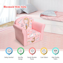Load image into Gallery viewer, Gymax Kids Mermaid Sofa Children Armrest Couch Upholstered Chair Toddler Furniture