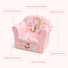 Load image into Gallery viewer, Gymax Kids Mermaid Sofa Children Armrest Couch Upholstered Chair Toddler Furniture