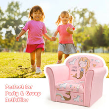 Load image into Gallery viewer, Gymax Kids Mermaid Sofa Children Armrest Couch Upholstered Chair Toddler Furniture