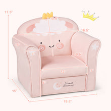 Load image into Gallery viewer, Gymax Kids Lamb Sofa Children Armrest Couch Upholstered Chair Toddler Furniture Gift