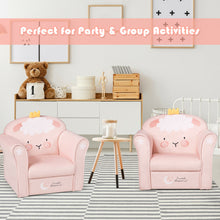 Load image into Gallery viewer, Gymax Kids Lamb Sofa Children Armrest Couch Upholstered Chair Toddler Furniture Gift