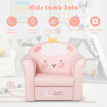 Load image into Gallery viewer, Gymax Kids Lamb Sofa Children Armrest Couch Upholstered Chair Toddler Furniture Gift