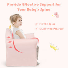 Load image into Gallery viewer, Gymax Kids Lamb Sofa Children Armrest Couch Upholstered Chair Toddler Furniture Gift