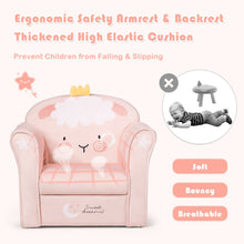 Load image into Gallery viewer, Gymax Kids Lamb Sofa Children Armrest Couch Upholstered Chair Toddler Furniture Gift