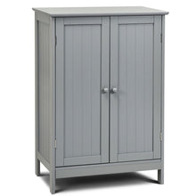 Load image into Gallery viewer, Gymax Bathroom Floor Cabinet Wooden Floor Storage Cabinet Living Room Modern Grey