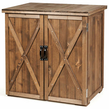 Load image into Gallery viewer, Gymax 2.5 X 2 Ft Outdoor Wooden Storage Shed Cabinet W/ Double Doors for Garden Yard