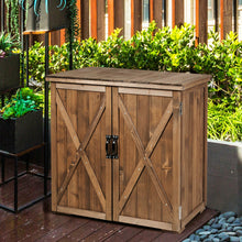 Load image into Gallery viewer, Gymax 2.5 X 2 Ft Outdoor Wooden Storage Shed Cabinet W/ Double Doors for Garden Yard