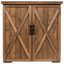 Load image into Gallery viewer, Gymax 2.5 X 2 Ft Outdoor Wooden Storage Shed Cabinet W/ Double Doors for Garden Yard