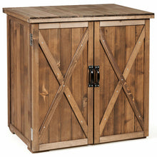 Load image into Gallery viewer, Gymax 2.5 X 2 Ft Outdoor Wooden Storage Shed Cabinet W/ Double Doors for Garden Yard