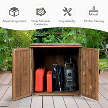 Load image into Gallery viewer, Gymax 2.5 X 2 Ft Outdoor Wooden Storage Shed Cabinet W/ Double Doors for Garden Yard